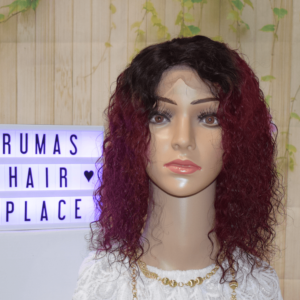 4×4 T1b/99J Water Wave Lace Closure Wig